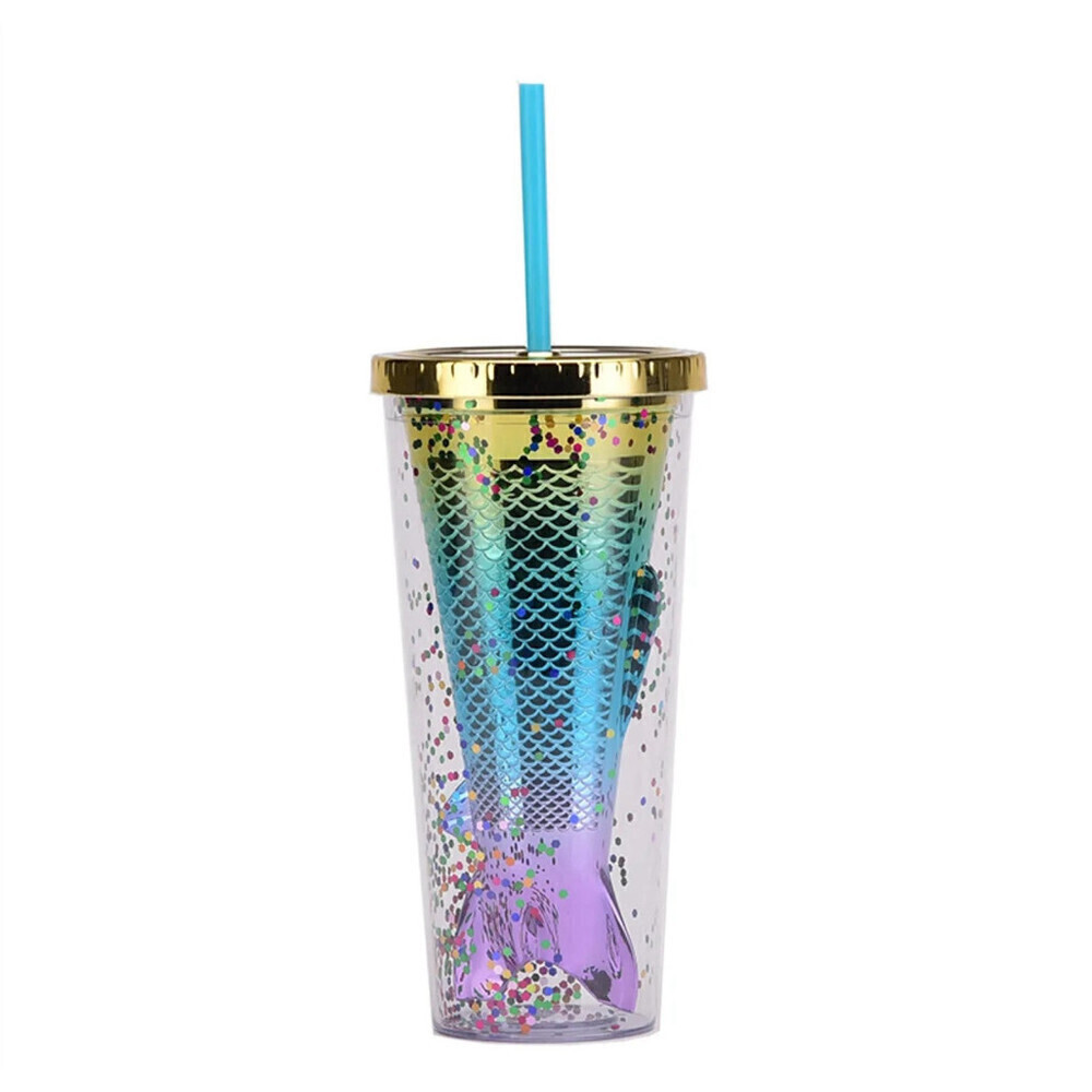 Gradient Mermaid Tumbler Gold